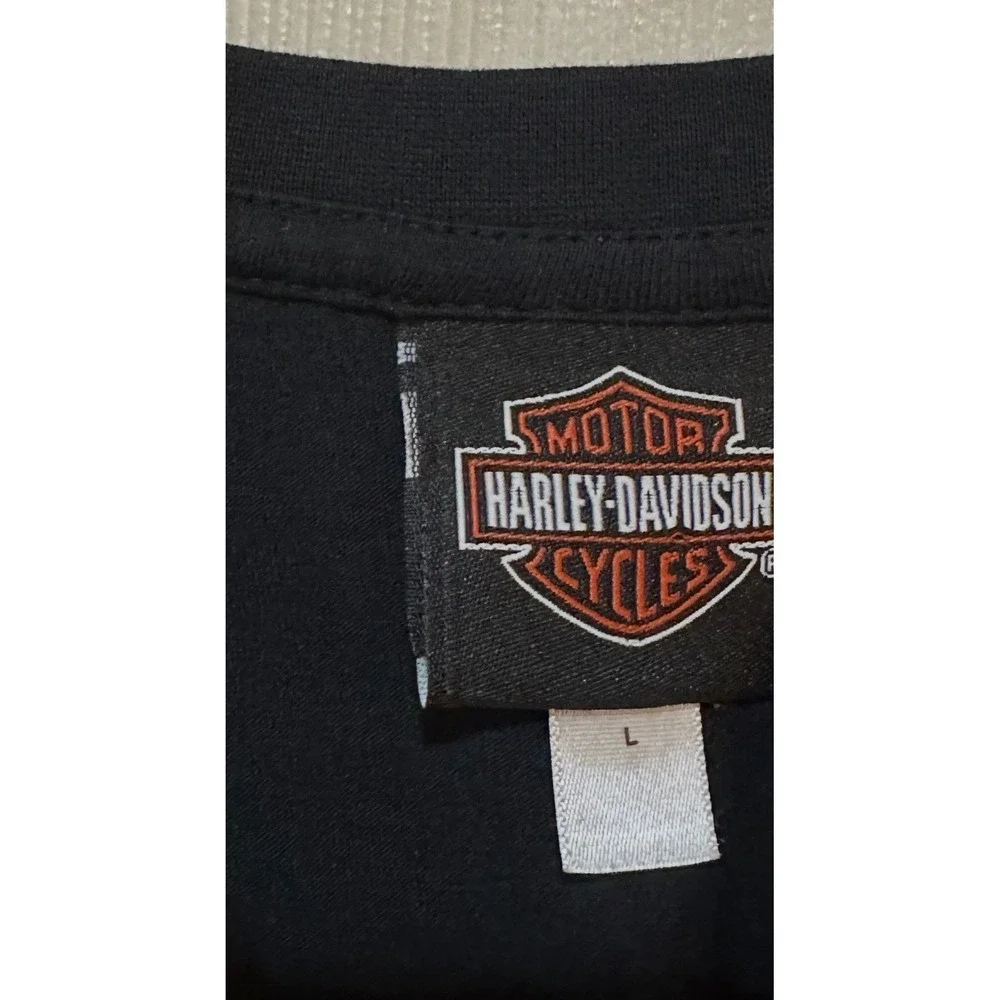 Harley Davidson Long Sleeve Shirt‎ Mens Large St Charles Missouri Eagle Graphic